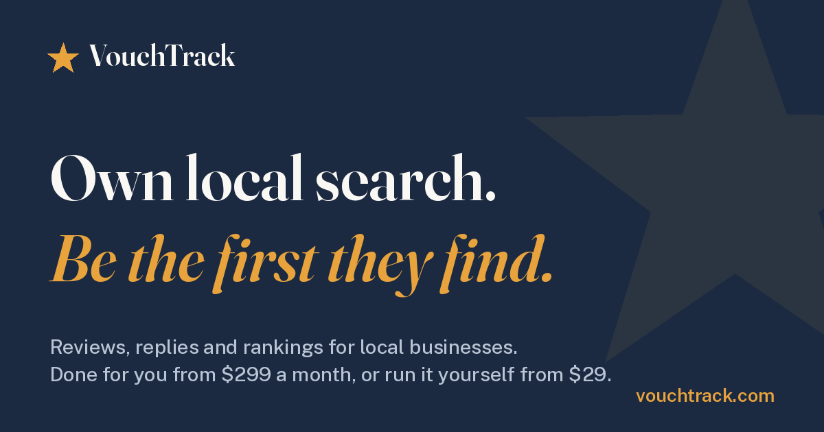 VouchTrack website preview